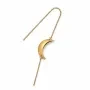 Jane Kønig Big Half Moon NO. 2 Chain Earrring Earring Single Goldplated Stainless Steel BHME-AW26-SS-G