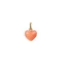 Jane Kønig Pink Coral Heart Pendant Gold GULD-PHV