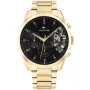 Tommy Hilfiger Baker 1710447 watch with Black dial and a watch case of 44 mm in diameter and a Metallink in Gold