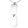 Auxere Double Dog Tag Necklace Stainless Steel KXD0281