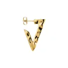Jane Kønig Bruised Triangle Earring Single Goldplated Silver BTH-SS23-G