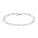 IX Studios Chunky Figaro Bracelet Silver DMV0341SL