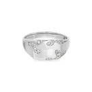 Jane Kønig Iced Signet Ring Silver EBISR-XJK23-S